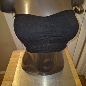 Xhilaration Black Bandeau Bralette with Lace Trim and Padding Size Medium